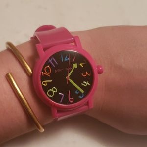 Betsey Johnson Pink Silicon watch